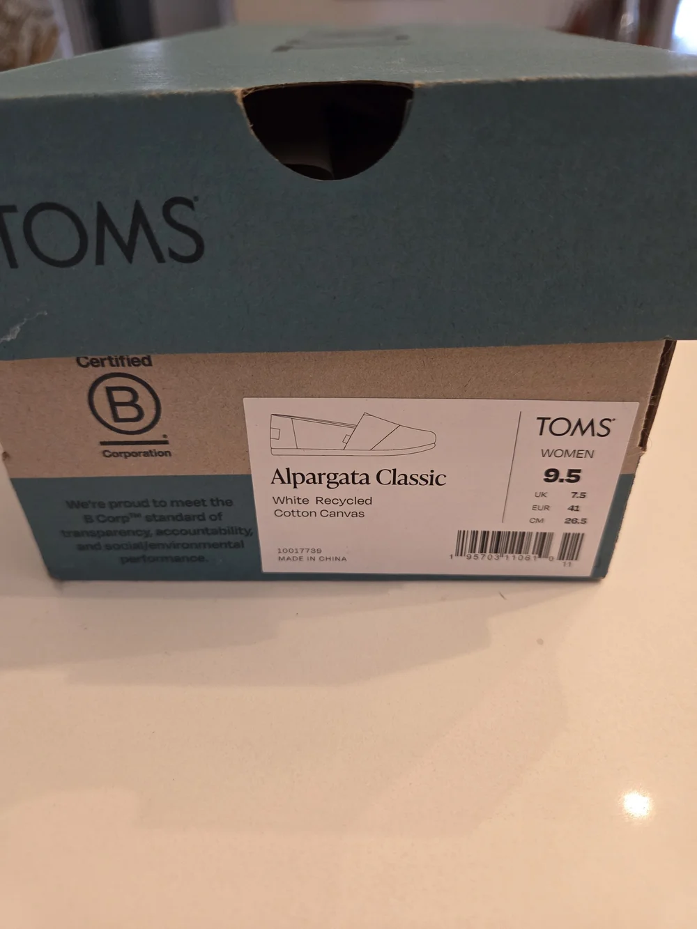 Brand New TOMS Alpargata Classic in White